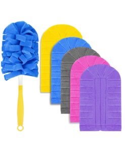 Wiederverwendbar für Swiffer Staubmagnet mit 1 Handgriff, Waschbar Dust Magnet für Swiffer Duster Nachfülltücher, Effizi