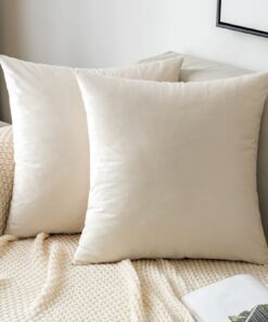 EMEMA Samt Kissenbezug Weihnachten Creme weiß Schlafzimmer Dekoration