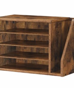 HOOBRO Vintagebraun Holzwerkstoff Schreibtisch Organizer Dokumentenablage Büro EFG41WF01