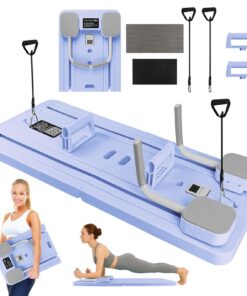 WingFly 4-In-1 Upgraded Pilates Reformer für Zuhause Fitness mit Push-up-Bauchmuskel-Roller und Springtimer | WingFly K