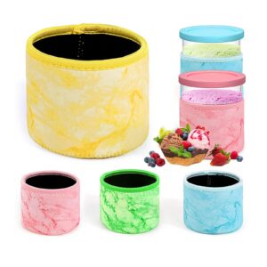 4 Stück Wiederverwendbare Neoprenhülle für Ninja Creami NC500 NC501, Zubehör für Deluxe Behälter, 24oz