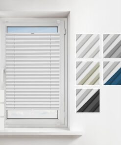 Estika Thermopliussee 80x120 cm Weiß zum anschrauben Fenster Verdunkelung und plissee mit Montagezubehör