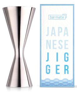 Hochwertiger Edelstahl-Jigger für perfekte Cocktails - Barmate Japanese Jigger, 50ml/25ml Skala | Perfektes Hochzeitsge