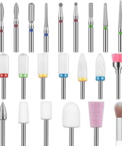 Depvko 3/32" Keramik Diamant Nagelfräser Bits: Professionelle Elektrische Fräser Bits für Acryl Gel Nägel, Manikür und P