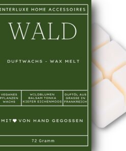 Interluxe Wald Duftmelt Wachswürfel für angenehme Düfte | Interluxe Wald Duftwachs 100% pflanzlich Waxmelt für gemütlic