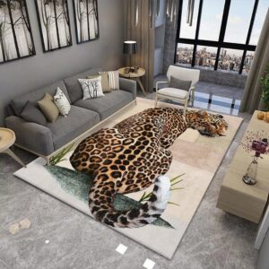 Xisnuient 3D-Tier Teppich Junge Mädchen Schlafzimmer Flanell Rug Wohnzimmer rutschfeste Bodenmatte Kinder Spielunterlage