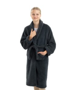 HOMELEVEL Kuschelfleece Bademantel OEKO-TEX STANDARD 100 für Kinder