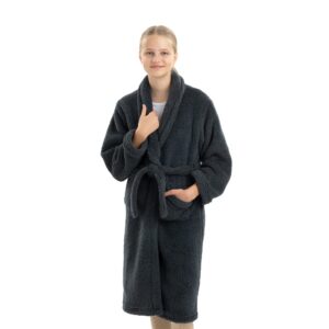 HOMELEVEL Kuschelfleece Bademantel OEKO-TEX STANDARD 100 für Kinder