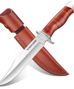 PURPLEBIRD Feststehende-Klinge Jagdmesser für Outdoor-Survival-Geschenk-Jagd-Wandern-Angeln D2-Stahl Scharfes Messer Le