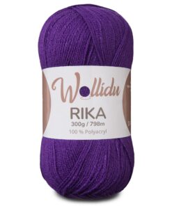 Rika Garn zum Häkeln und Stricken Lila 100% Polyacryl | Wollidu Häkelgarn 300g / 798m Lila für Stricken und Häkeln | St