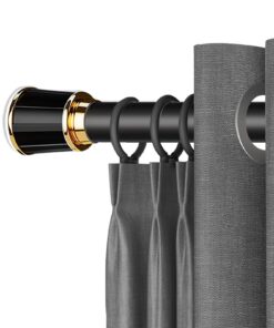 Verstellbare Spannstange Schwarz 70120 cm 33 mm Teleskopstange Dusche Badezimmer Küche Schrank Balkon