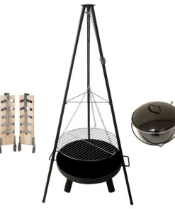 Oslo Schwenkgrill 4 in 1 mit Feuerschale - Multifunktionaler Feuerkorb Grillset für Garten & Balkon