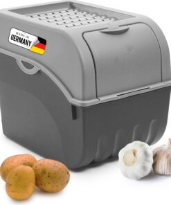 Novaliv Kartoffel Aufbewahrungsbox, groß 9L, Zwiebelbox, stapelbar, für Zuhause-Zwiebelaufbewahrung, Fresh-Gemüsebox…