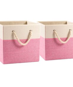 Kallax Rosa Faltbare Aufbewahrungskörbe, 28x28x28cm, Spielzeugschrank Organizer