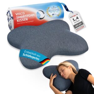 Nackenkissen ACAMAR QuickDry Orthopädisches Seitenschläfer-Kissen Visco-Kopfkissen Memory-Foam Schnelltrocknender thermo