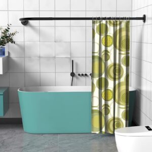 Duschvorhangstange Edelstahl Schwarz 70-95cm x 105-165cm Badewanne Umklei Bohrenfrei