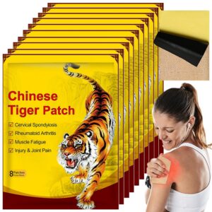 KUWUNG Pain Relief Patch 80Pcs/10Pack, Ferninfrarot Schmerzlinderung für Muskelschmerz und Gelenkprobleme, Tiger Sorenes