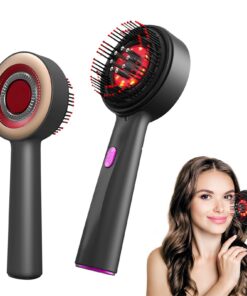 WingFly Elektrischer Kopfmassagegerät, 2-in-1 Massagebürste & Öl-Anintégrator, 3 Modi, 360° Knetmassage (Grau) WingFly