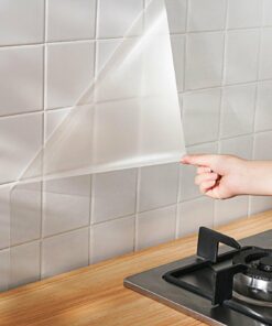 Transparenz Selbstklebende Wasserdichte Schutzfolie für Küchenmobel und Dekoration - Klarsichtige Möbelfolie | Transpar