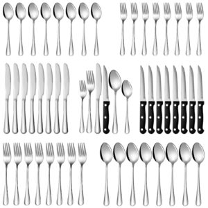 Soleebee Edelstahl Besteck-Set für 8 Personen | Spiegelpoliert | Spülmaschinenfest | Hochzeitsgeschenk | Zuhause | Banke