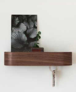 Kazai Toke Schlüsselbrett - Minimalistisches Holzdesign für die Wand im Flur | The Forest Stewardship Council Walnuss