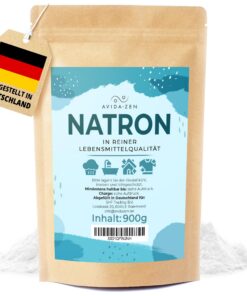 AVIDA ZEN Natron Pulver in Lebensmittelqualität zum Putzen und Backen 900g - Reinheit für Haus und Küche + Basenpulver g
