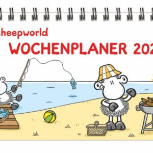 Sheepworld Wochenquerplaner 2026 - Tischkalender - Schulferien - 32,5 cm x 9,3 cm Sheepworld Wochenquerplaner 2026 - H