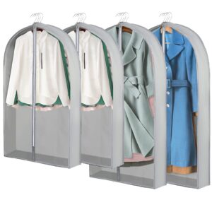 SelfTek Atmungsaktive KleiderschutzAufbewahrungstaschen für Jacke Mantel Kleid Anzug + 60x100cm + 60x127cm