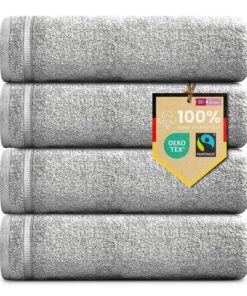 B!HOME Gästehandtücher 4er-Set – 100% Baumwolle – weich, saugstark & pflegeleicht