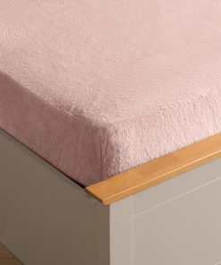 Brentfords Teddy-Fleece-Spannbettlaken, thermisch warm und weich, perfekt für Relaxation, Rosa OEKO-TEX STANDARD 100 |