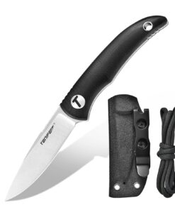 TONIFE Nova Neck Knife für Outdoor-Edc mit Scheide und Lanyard, 68mm Feststehendes Klinge Kleines Hals Messer