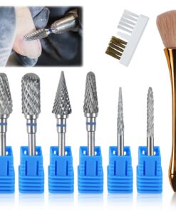 Raxfekro Professioneller Diamant Nagelfräser Bits für Maniküre und Pediküre | Raxfekro 6 Stück Legierter Wolframstahl N