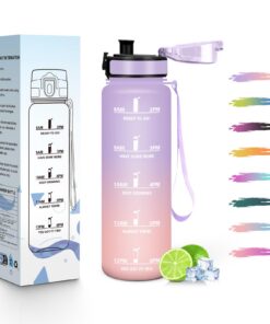 HoneyHolly Kinder Trinkflasche 500ml mit Zeitskala Auslaufsicher Wiederverwendbar