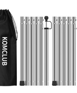 KOMCLUB Verstellbare Camping Zeltstangen Aluminiumlegierung 153 cm Long 2 Sätze mit Tarpstangen und Aufbewahrungstasche