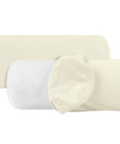 NplusEins 2er Pack Baumwoll Kissenbezug - Jersey - viele Farben 1331.1812, ca. 40 x 15 cm, Natürliche ÖKO-TEX CERTIFIED