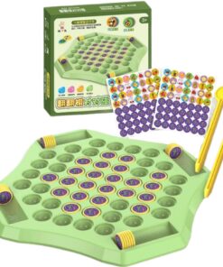 Kindergartenversammlung Cartoon Animal Flip Memory Game 52 Löcher Plastik Brettspiel | Bildungsbrettspiele Cartoon Anim