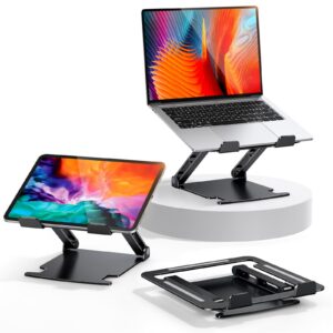 Ergonomischer Aluminium Laptop Ständer mit Wärmeableitung für MacBooks und alle 10-16" Laptops, robust, belüftet und hoc