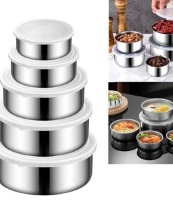 Dvagoent Edelstahl Schüssel 0,25l-1,4l, 5 Schüssel Set Backschüsseln|Rührschüsseln Salatschüssel