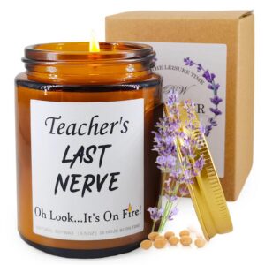Lehrer-Wertschätzungsgeschenke Lavendel-Duftkerze 156 g braun