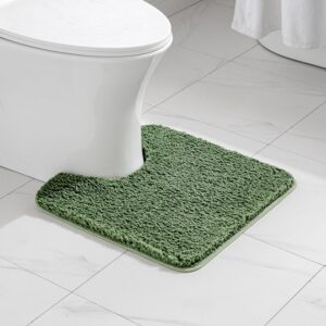 MIULEE Weiche Badteppich rutschfest Badezimmermatte Flauschig Teppich für Bade & Wohnzimmer Schlafzimmer 50x50 cm Matcha