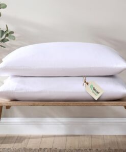 Tencel Lyocell Kühlkissenbezüge + empfindliche Haut & Akne + nachhaltig & seidig glatt (2er Set, Standard, weiß)