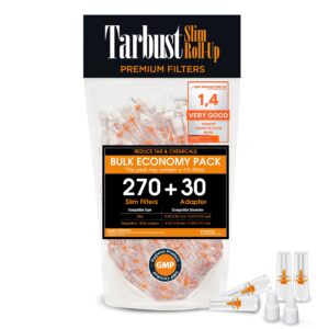 Tarbust Slim 270+30 ZigarettenfilterAufsatz - Für Raucher mit Präzisionsanforderungen - Feinster Filter für eine optimal