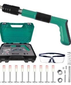 Nagelpistole Druckluft - Hammer Nail Gun für Beton Nagler - 200 Runden Nägel - Einfach zu Bedienen - für Stahl & Beton