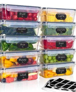 Frischhaltedosen Set Tupperdosen BPA-frei 1L Gefrierfähig Küchenbewerbung Essenbox Meal Prep
