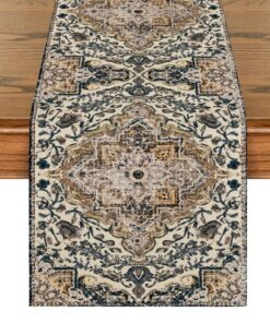 Artoid Mode Bohemian Vintage Braun Tischläufer: Küche und Essbereich Dekoration für Party und Urlaub - OEKO-TEX STANDARD