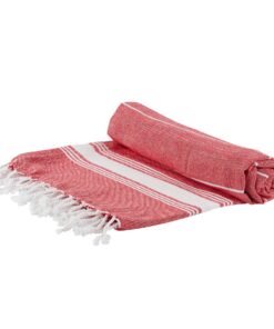 Nicola Spring Türkischer Baumwollbadetuch - Rot - Soft und Luxuriös für Bad und Pool - 170 x 90 cm - Sommerfrisch