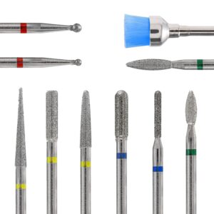 MelodySusie Professioneller Diamant Bits Set für Maniküre und Pediküre - Schleifkörper und -köpfe | MelodySusie 10pcs D