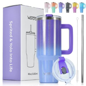 WATERSY Doppelwandiger Edelstahl Thermobecher für Kaffee und Tee zu Go | WATERSY Vakuumisolierter Thermo Tumbler 40oz f