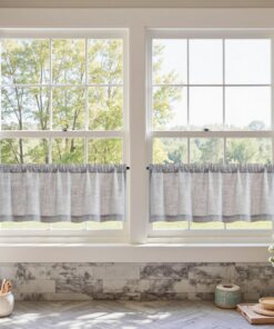 TOPICK Transparent Kurz Gardine für kleine Fenster OEKO-TEX STANDARD 100