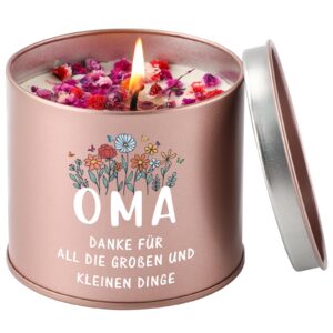 PRSTENLY Oma Geschenke, 9oz Lavendel Duftkerze Geschenke für Omas, perfekte Muttertagsgeschenke für Ruhestands oma